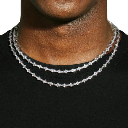 3MM Honeycomb Chain - Mossanite VVS1 & Silver 925