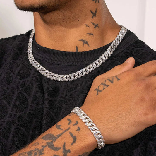 10mm Iced Cuban Link Bracelet