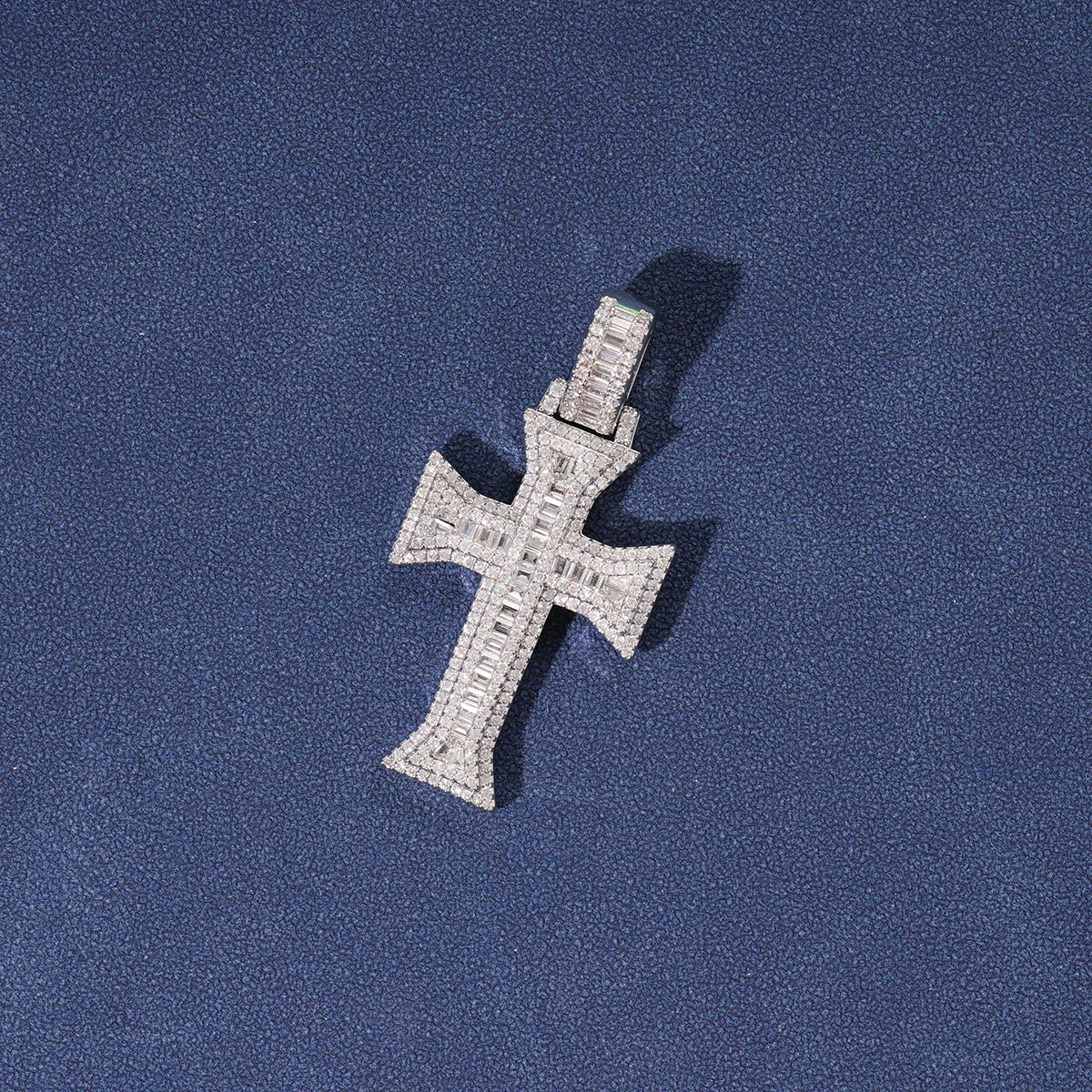 Baguette cross pendant