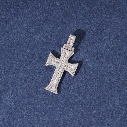 Baguette cross pendant