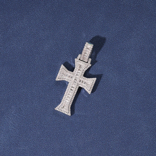 Baguette cross pendant