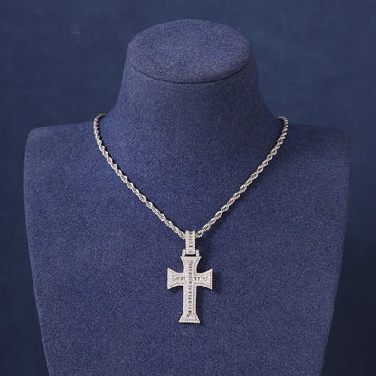 Baguette cross pendant