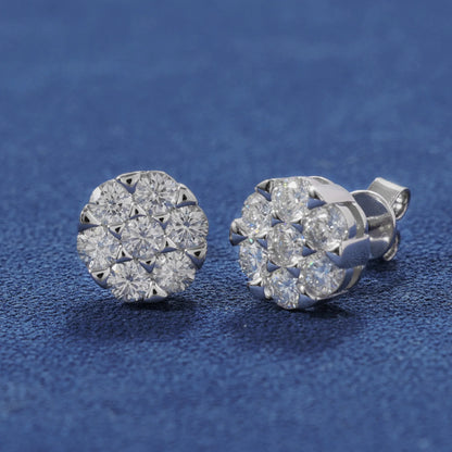 Moissanite Clustered Earrings VVS