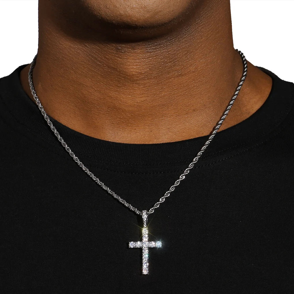 Moissanite Cross Pendant