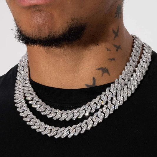 14MM Diamond Prong Link Chain