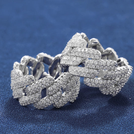 Diamond prong ring - Mossanite VVS1 & Silver 925