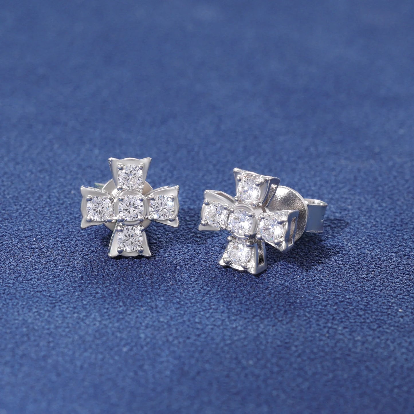 Moissanite Four Leaf Studs VVS