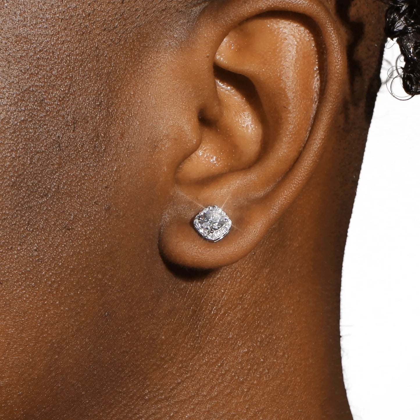 Moissanite Cushion Cut Earrings VVS