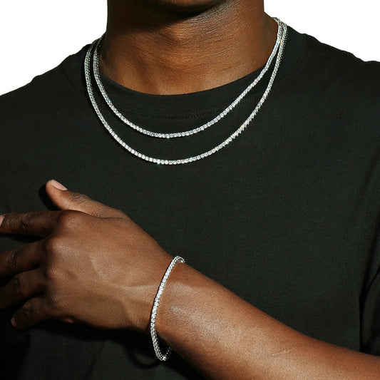 3mm Tennis Bracelet - Mossanite VVS1 & Silver 925