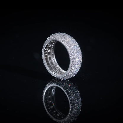 Layered diamond ring - Mossanite VVS1 & Silver 925