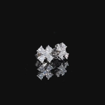 Moissanite Four Leaf Studs VVS