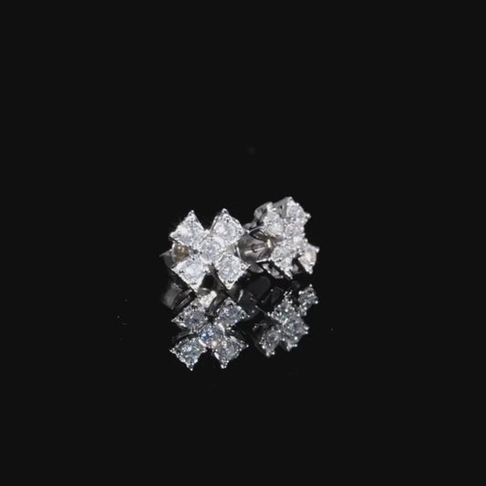 Moissanite Four Leaf Studs VVS