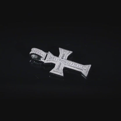 Baguette cross pendant