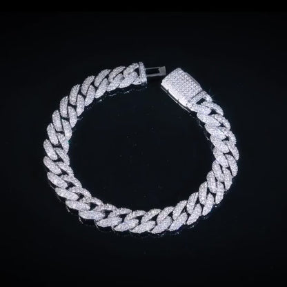 10mm Iced Cuban Link Bracelet